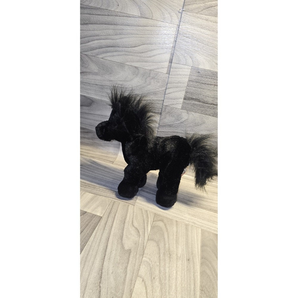 Ganz Webkinz Black Stallion Horse Plush Stuffed Animal No Code 9"